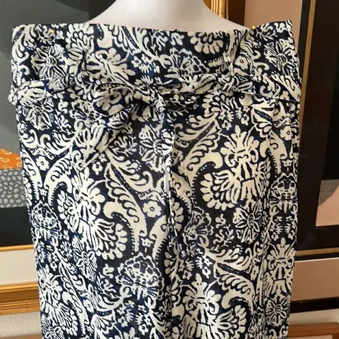 Truth NYC pretty blue and white palazzo pants lined to upper thigh flowy EUC