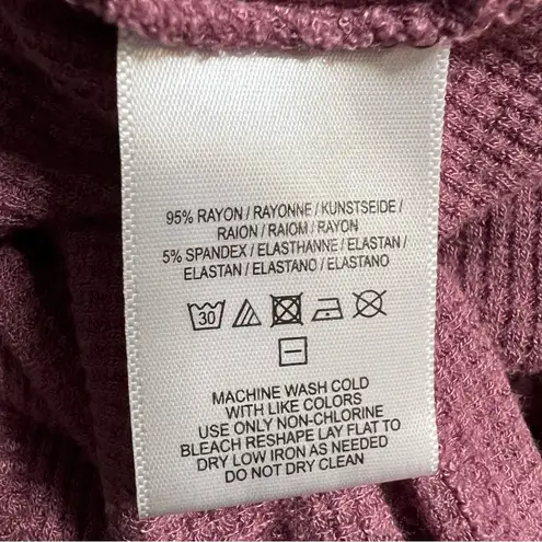 Anthropologie Saturday Sunday Waffle Knit Cutout Swing Tee Medium Women’s Mauve