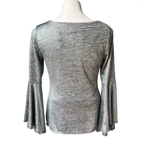 Thalia Sodi Ruched Bell-Sleeve Shimmer Top, Created for Macy's, Sz S