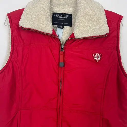 American Eagle  Vintage Full Zip Red Vest Size M