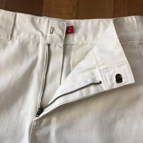 Dickies Girl Juniors' High Rise Fray white shorts size 7 28 waist