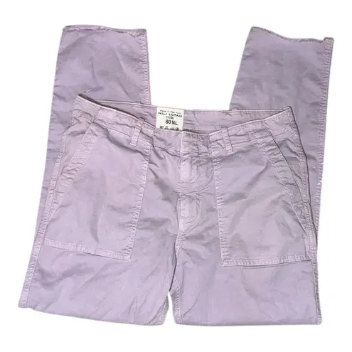 Nili Lotan women’s Jenna lilac Purple Cropped corduroy Military Pants size 6