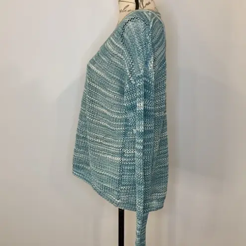 Soybu Gigi Boardwalk scoop neck sweater open knit cross back L