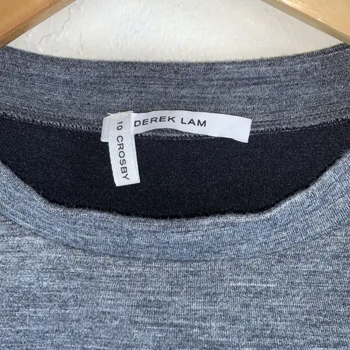 Derek Lam Charcoal Gray Short Sleeve Crew Neck Sweatshirt Size Small