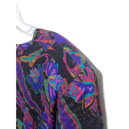 Vintage Pier 1 Passports Paisley Maxi Dress Women S Dark Academia Pleated Grunge Purple