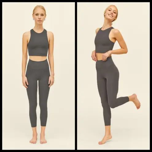 Girlfriend Collective đź’•GIRLFRIENDđź’• Compressive High-Rise 7/8 Legging Moon Charcoal Gray L NWT