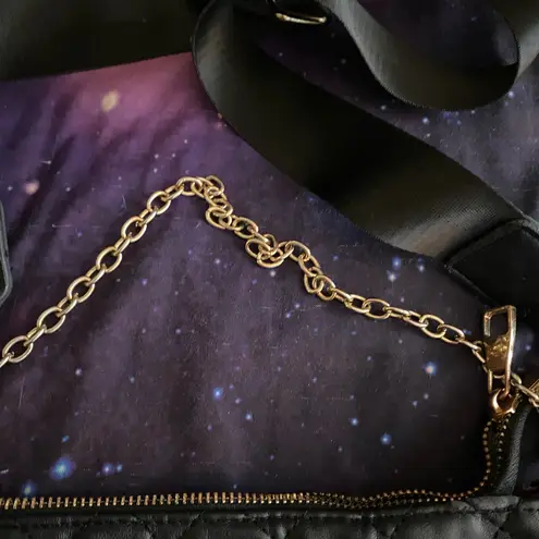 Boutique Black Leather Purse Handbag Quilted Hand & Crossbody Strap 9”W X 5”H