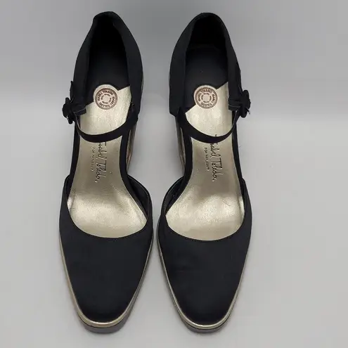 Isabel Toledo For Payless Mary Jane Ankle Strap Wedge Heel Sandals Shoe Size 8.5 Black