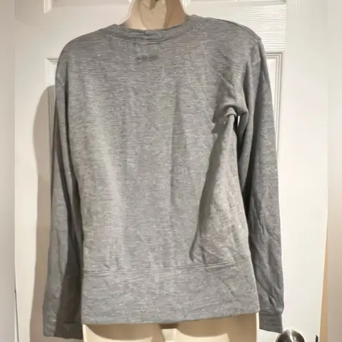 MONROW Soft Grey Crewneck Long Sleeves Lightweight Sweatshirt Size XS Gray