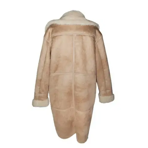 Avec Les Filles Asymmetrical Faux Shearling Coat
