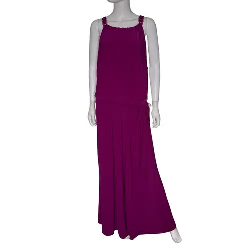 Vince Camuto  Plus Size Halter-Neck Tie-Waist Jumpsuit Magenta Women’s Sz 2X