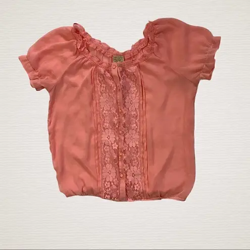 Eyelash Couture  Sheer Pink Blouse