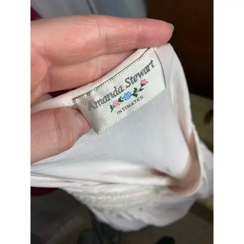 nightgown vintage satin V neck pink White Size L