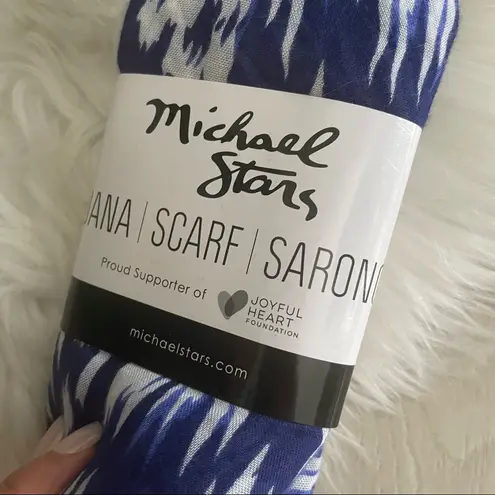 Michael Stars Blue & White Ruana Scarf Sarong NIP