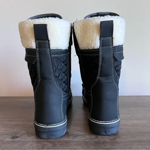 Polar Lace Up Quilted Faux Fur Lined Women's Boot With Side Zip Pocket Size 7