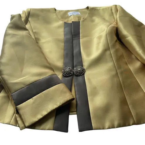 Lily & Taylor Church Suit Blazer Jacket Kiwi Olive Chartreuse green Size 18 NWT
