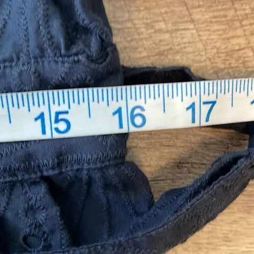 Whistles Womens Puff Sleeve Eyelet Zip Up Zoe Broderie Jumpsuit Navy Size 8 NWOT Blue