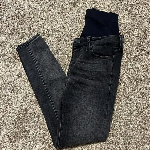 BLANQI Denim Postpartum Support Charcoal Gray Skinny Jeans Size 2 Black