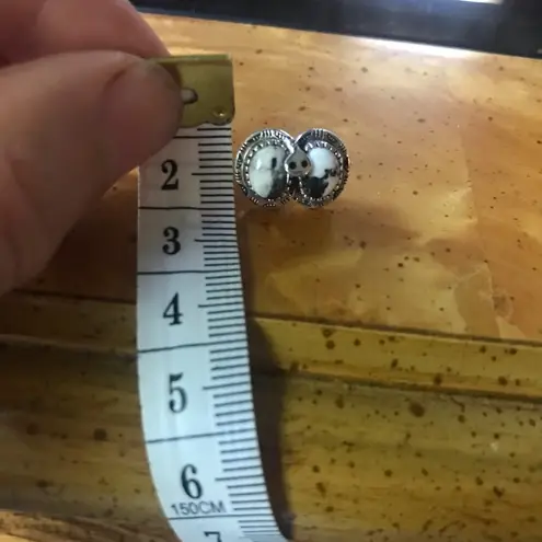 Natural White Buffalo Sterling Silver Snake Earrings