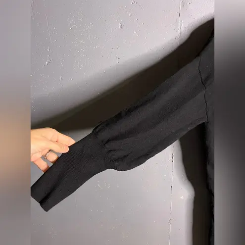 Evereve Hayley Knit Sweater Dress Hooded in black. Size Small