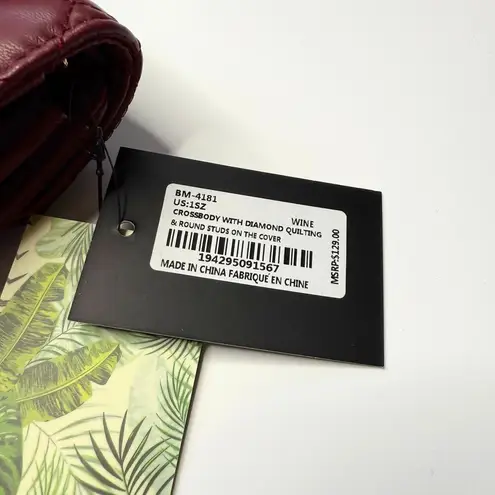 Badgley Mischka Diamond Quilted Convertible Crossbody Bag Cocktail Clutch Purse