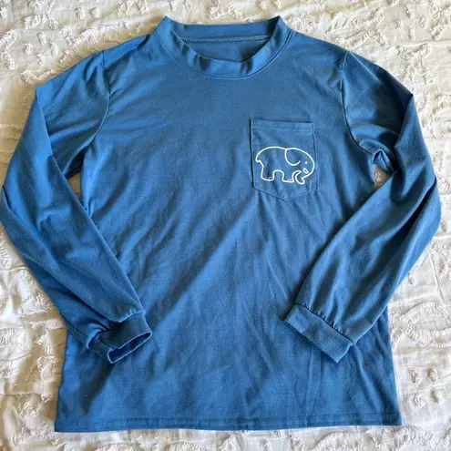 Ivory Ella  XS Blue Long-Sleeved T-Shirt with Pocket