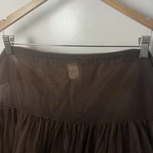 Vintage Petticoat Retro Brown Medium Crinoline Slip Underskirt Dance Coquette