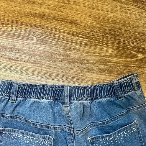 Quaker Factory rhinestone embellished jeans Blue Size undefined