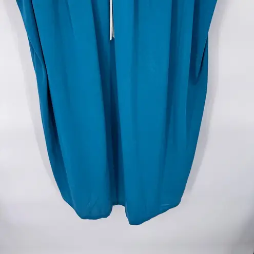 Classic Elements Vintage Nightgown Womens Medium Blue Satin Nylon Lace Trim