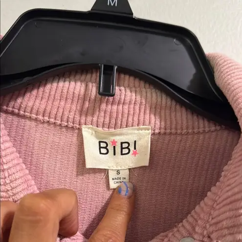 Pink Corduroy Jacket with Leopard Accents