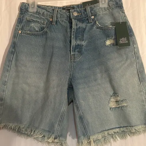 Wild Fable NWT  High Rise Bermuda shorts Size 6/28 Waist blue denim jeans