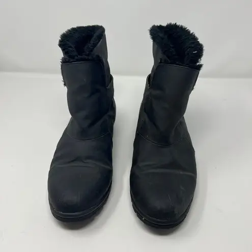 Naturalizer  Black Slip On Belted Black Women's Boots Size 7.5