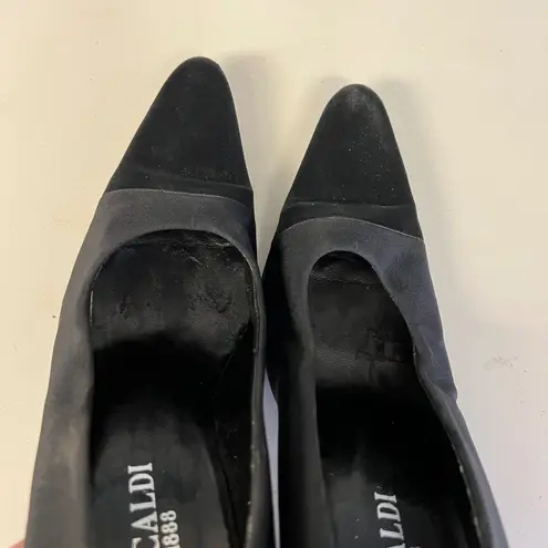 Pancaldi 1888 Women's Black Heels Pointed Toe Classic Pumps Dress Shoes 8B Size 8