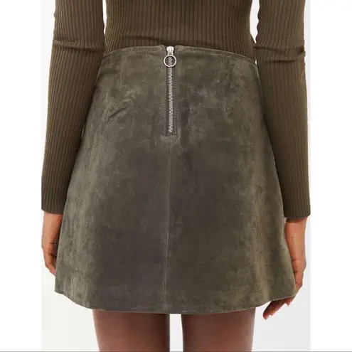 BLANK NYC  Suede Leather Mini Skirt Olive Green Urban Outfitters Herb Size 29