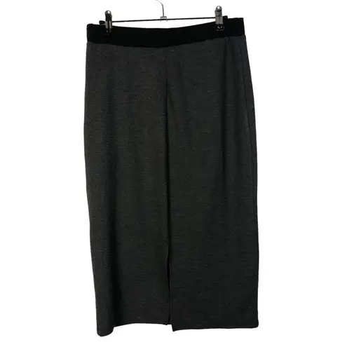 Sunny Leigh Gray & Black Knit Midi Pencil Skirt S