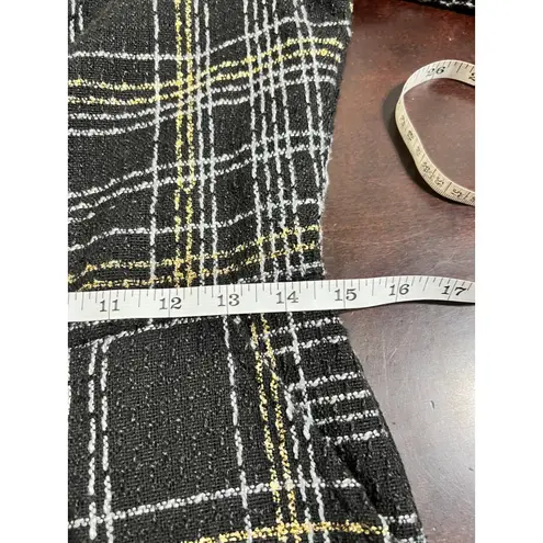 Slate + Willow Black Plaid Long Sleeve Romper Party Holiday Women's Small