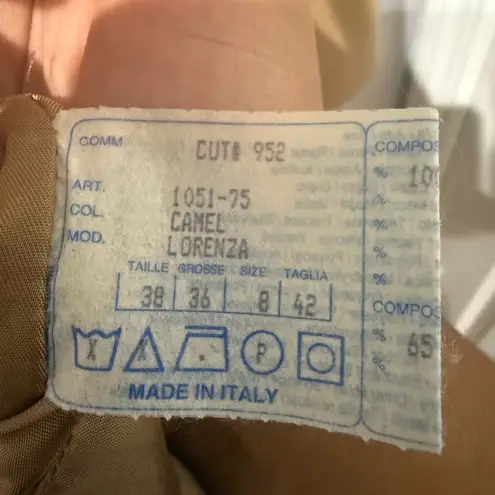 Burberry  London Wool Lorenza‎ Camel Hair Long Tan Trench Coat Italy 38 8 READ thumbnail 14