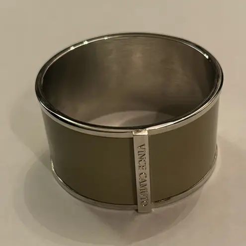 Vince Camuto  Women’s Cuff Bracelet, Putty Gray & Silver, 2-1/2” Round, Jewelry