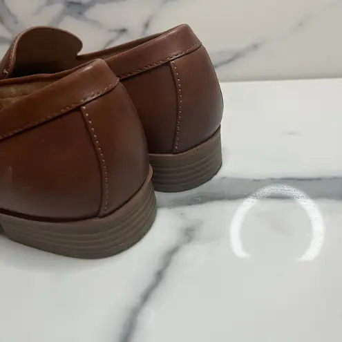 Aerosoles EUC Womens Brown Faux Leather Career Classic Easton Loafer Sz 8.5 Wide