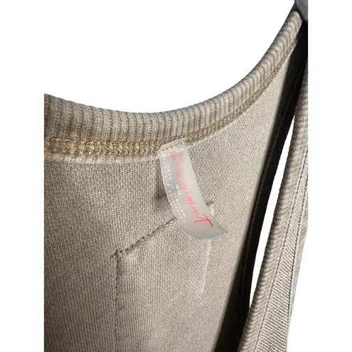 Free People  FP Movement Timko Onesie Size Medium Tan Barrel Leg Relaxed Jumpsuit