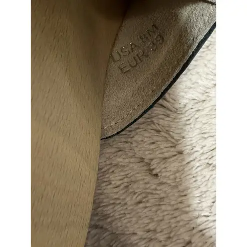 VTG Dr Scholls Sandals Original Wooden Exercise Clog Navy Made in Italy 8 US NEW Blue