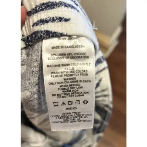 Nautica  Linen Blend Blue‎ Outdoors Casual Comfort Everyday Ladies Shorts Large