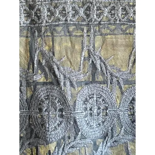 Say What? NWT Say What Womens Top Sz Small Blue Crop Embroidered Crochet Bohochic