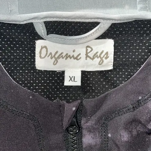 Organic Rags Sz XL Purple Cosmic Print 1/4 Zip Pullover Athletic Jacket w/ Hood