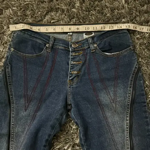 A fun pair of retro disco style jeans Blue Size 6