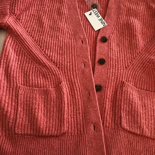 Nine West New  sweater, button open front, size small