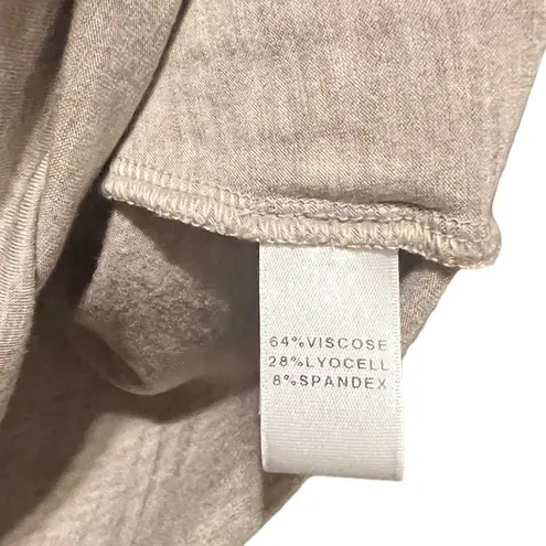 St. John Spa Oatmeal Melange Embellished Short Sleeve Shirt Size Small