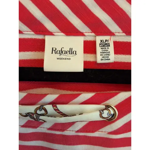 Rafaella Weekend Size XLP Womens Anchor Design Pink and White Womens Top