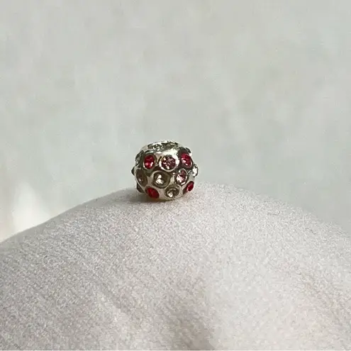Chamilia Sterling Silver Pink CZ Disco Ball Bead