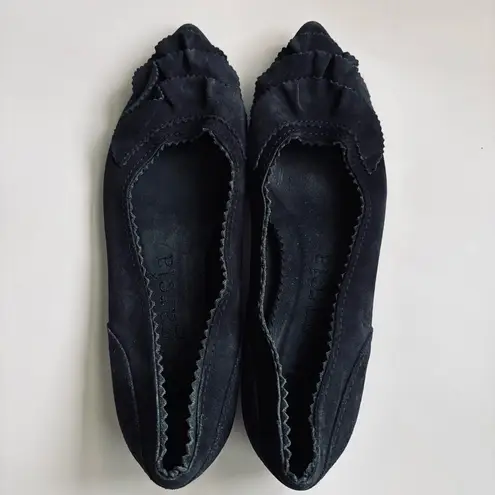 Pedro Garcia Albany Slip On Suede Leather Pointed Toe Ballet Flats Grey Sz 38/8 Brown